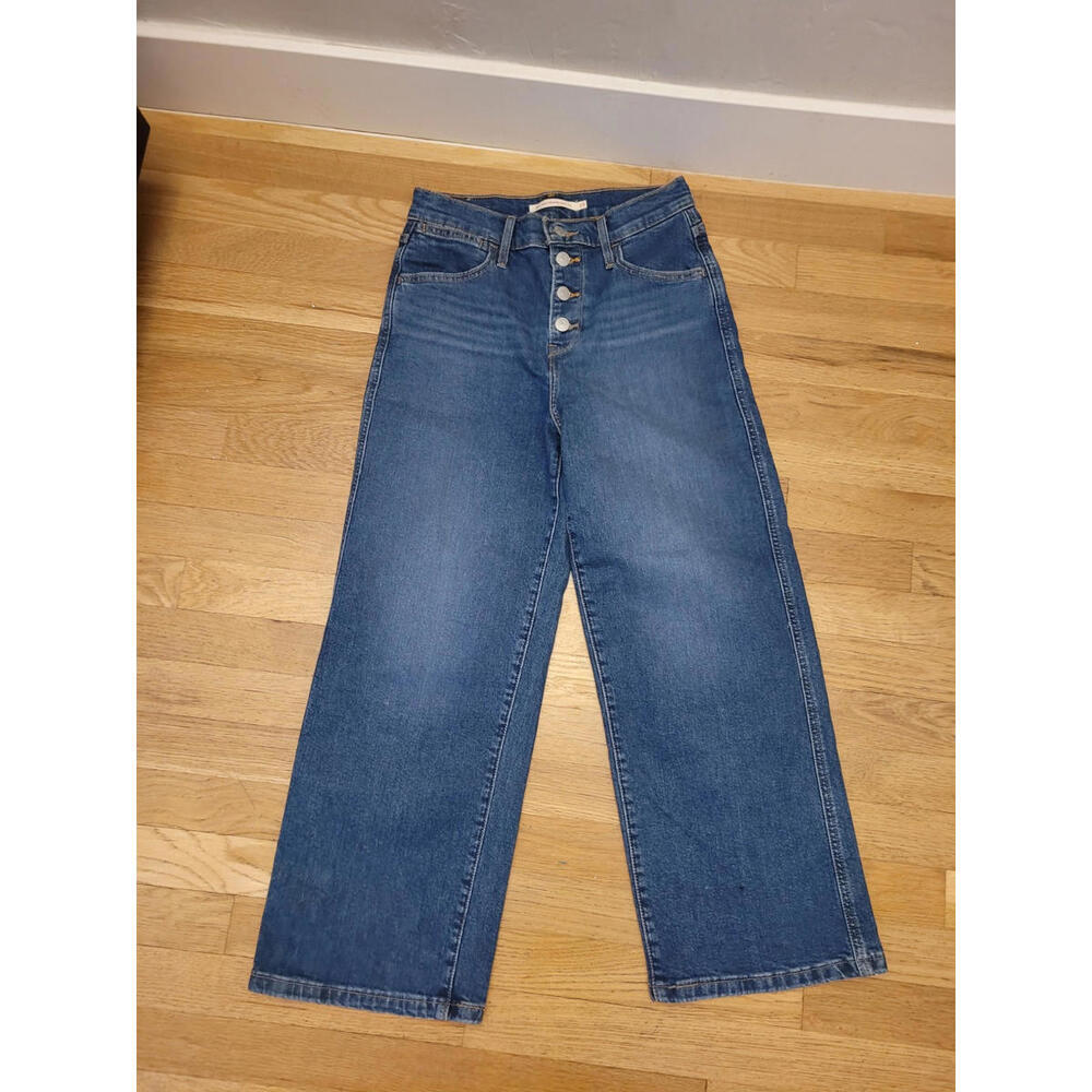 Levi's Mile High Cropped Wide-Leg Jeans Size 25